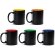 Taza con logo con interior a color cerámica Macha Amarillo detalle 2