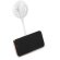 Ventilador de mano Denison recargable con mosquetón Blanco detalle 2