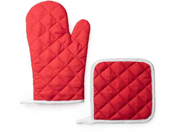 Set de horno manopla con agarrador a juego poliéster-algodón Eneko Amarillo detalle 5