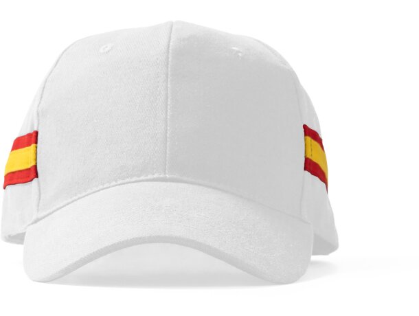 Gorras de béisbol cierre velcro unisex algodón peinado Iberis Blanco detalle 4