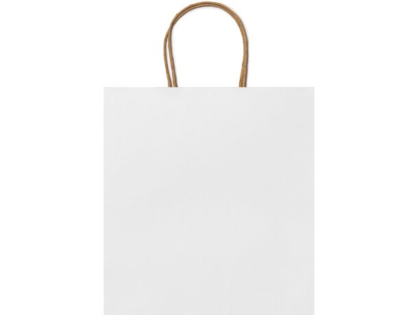 Bolsa Haya kraft 22x23 cm asas rizadas regalos económica personalizable Crudo detalle 5