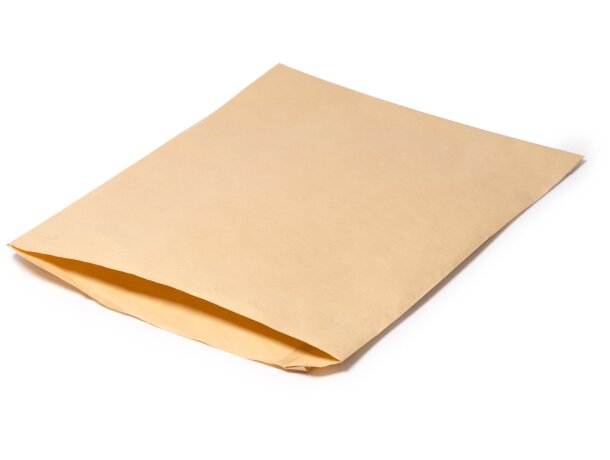 Bolsa papel kraft Uroa natural con solapa adhesiva sostenible Crudo detalle 2