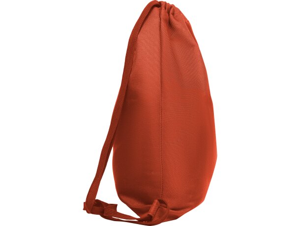 Mochila saco Zorzal poliéster 600D bolsillo cremallera cordones Rojo detalle 26