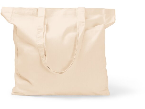 Bolsa de algodón Heron con asas largas y fuelle lateral Crudo detalle 3