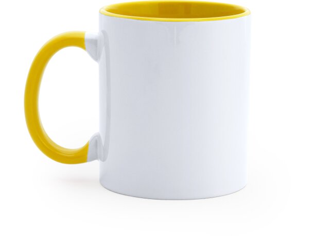 Taza sublimacion MANGO Blanco/amarillo detalle 10