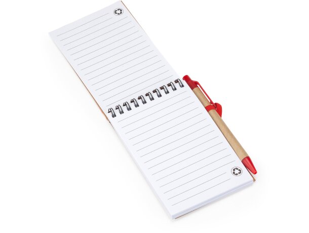 Mini libreta con espiral y tapa rígida cartón reciclado Negro detalle 1
