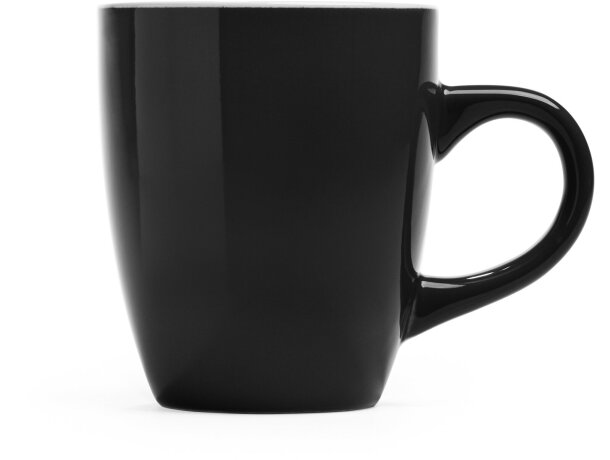 Tazas baratas en variados colores en cerámica Nolo Negro detalle 5