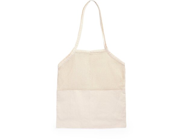 Bolsa ecológica unisex asas largas algodón 180 g/m2 Leaf Crudo detalle 3