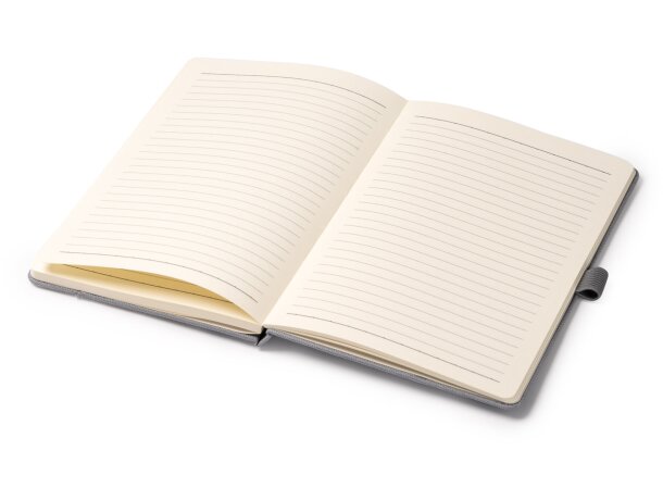 Bloc de notas Bela con tapa rígida de rpet reciclado Negro detalle 1