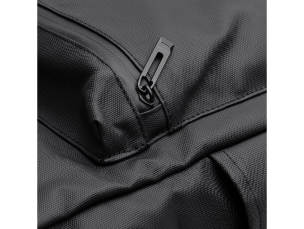 Mochila Fenati negra PU Leather 21L para portátil 18 pulgadas Negro detalle 2