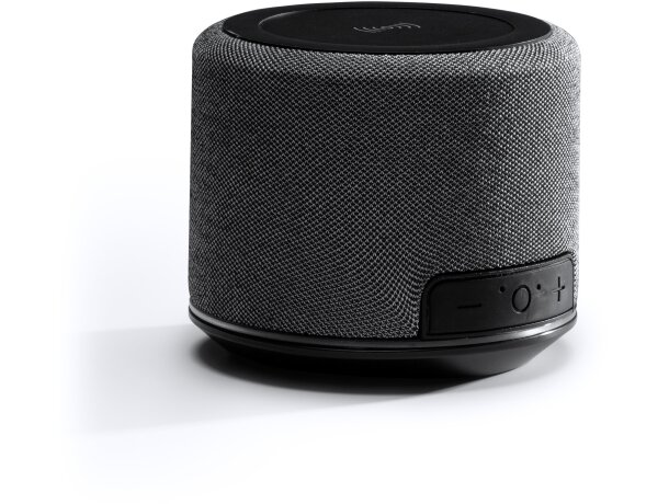 Altavoz promocional barato Tenor Bluetooth y carga wireless Gris vigore detalle 4