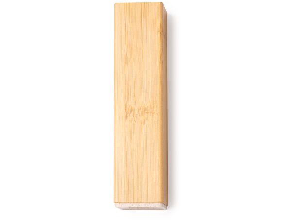 Powerbank 2200 mah de bambú Munter Crudo detalle 4
