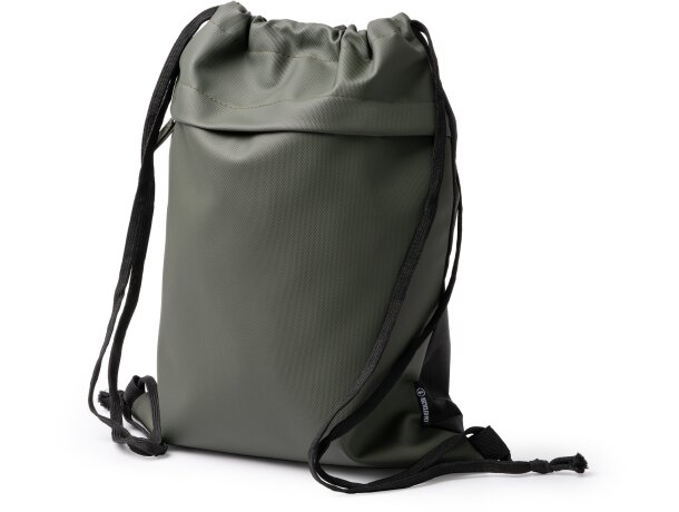 Mochila de cuerdas Empire en RPET con bolsillo frontal Negro detalle 3