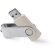 Memoria USB VENAK 16 GB fibra de trigo con clip giratorio Crudo detalle 3