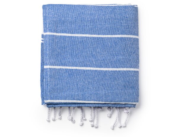 Pareo toalla Denia 180x90 cm algodón rayas marineras con flecos Rojo detalle 8