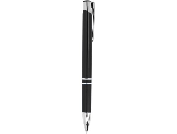 Bolígrafo metálico de aluminio pulsador tinta azul Negro detalle 6