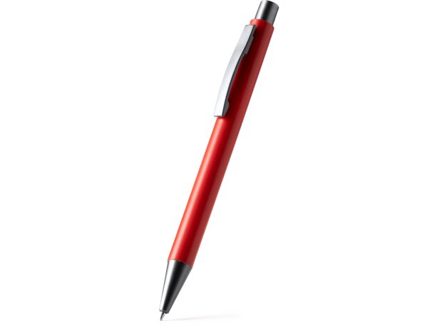 Bolígrafo Roland con detalles metálicos mate y pulsador Blanco detalle 3