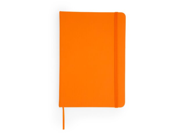 Bloc de notas A6 con tapa rígida polipiel Coral Naranja detalle 13