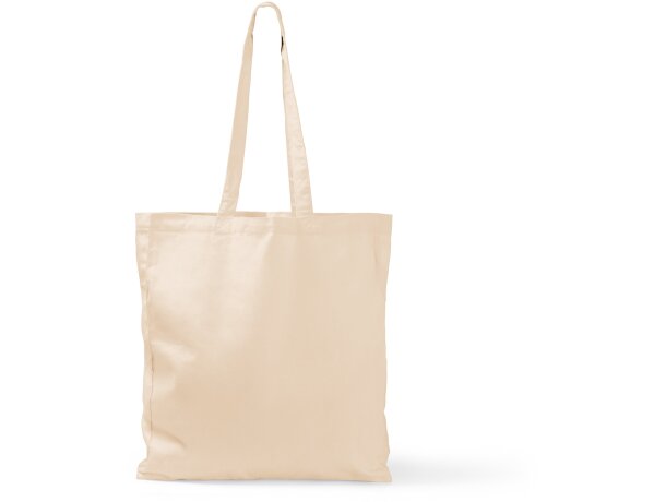 Bolsa de algodón Heron con asas largas y fuelle lateral Crudo detalle 2