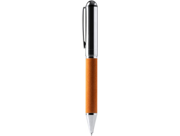 Bolígrafos originales piel reciclada tinta azul Crudo detalle 2