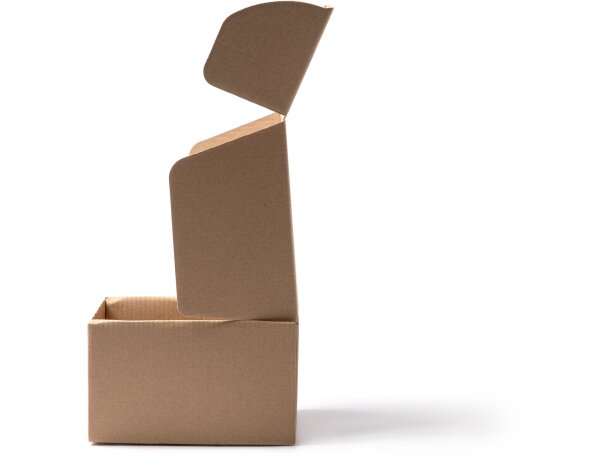 Caja regalo pequeña Zander en cartón reciclado corrugado Crudo detalle 1