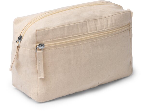 Neceser Mody de algodón 100% con doble bolsillo funcional Crudo detalle 3