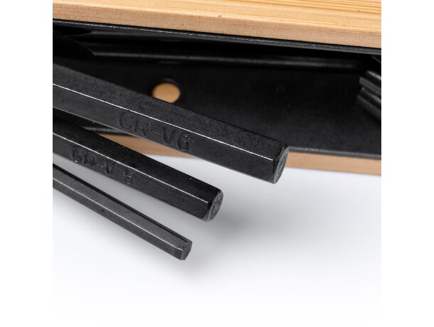 Set multiherramientas con detalles en madera acero Niner Crudo detalle 1