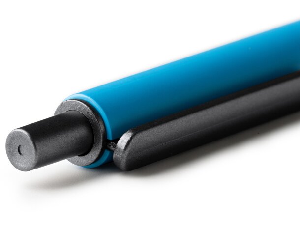 Bolígrafos con nombre bambú tinta azul Penta Blanco detalle 1