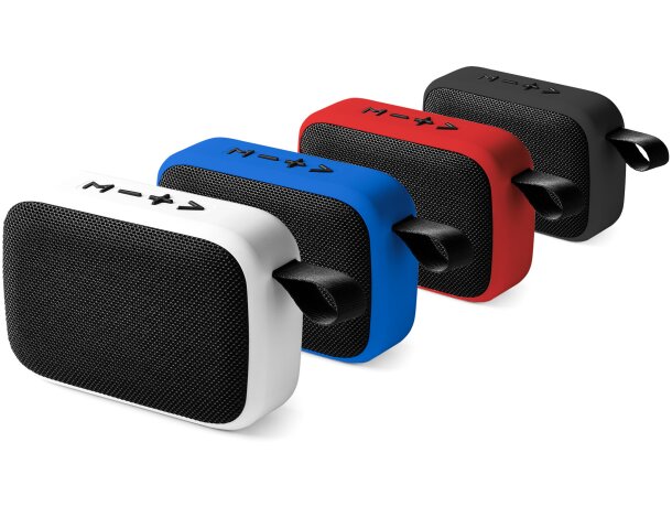 Altavoces inalámbrico de goma bicolor Armin Blanco detalle 3