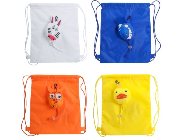 Mochila infantil poliéster 190T Zebra detalle 3