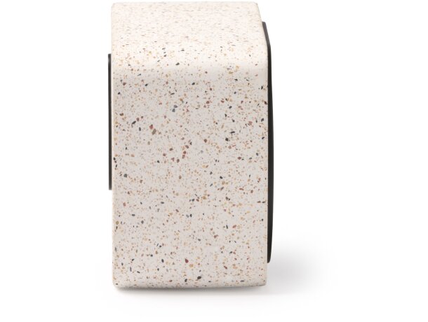 Altavoz Bluetooth Miler con terrazo reciclado y bambú natural Crudo detalle 3