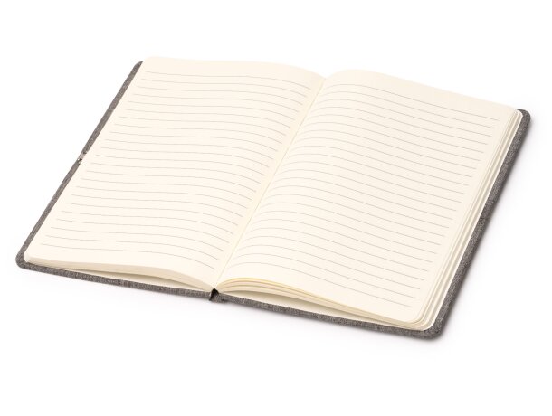 Bloc de notas Garlan con carga inalámbrica 15W en RPET Negro detalle 1