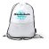 Mochila Milak con bolsillo exterior acolchado en RPET 210D Blanco detalle 1