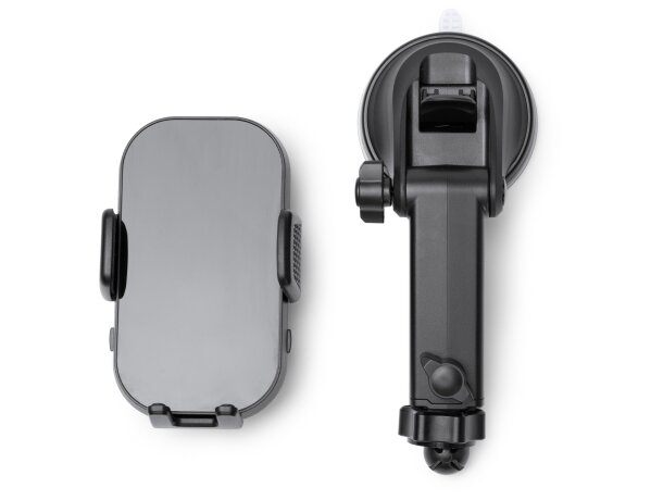 Soporte cargador inalámbrico Yoldix 15W para coche negro Negro detalle 1