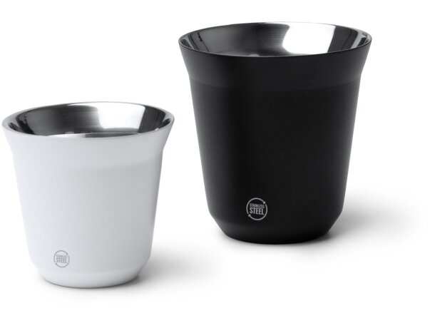 Vaso Cosik de acero inoxidable 304 reciclado 160 ml Blanco detalle 3