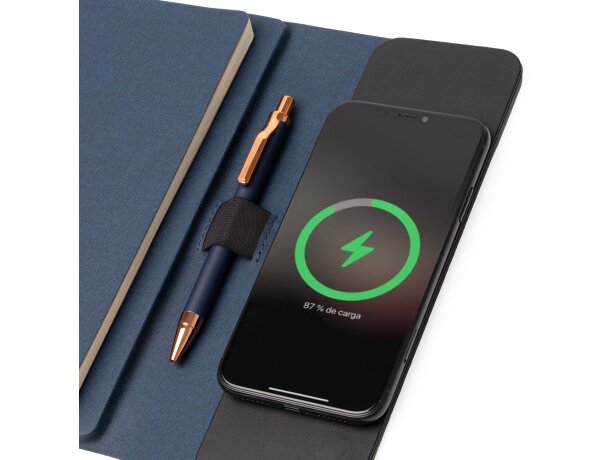 Carpeta batería externa Sabix con carga inalámbrica y bloc Negro detalle 3