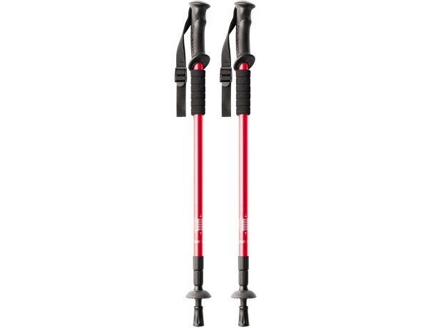 Set bastones trekking Vulcan aluminio con sistema amortiguación Rojo detalle 13