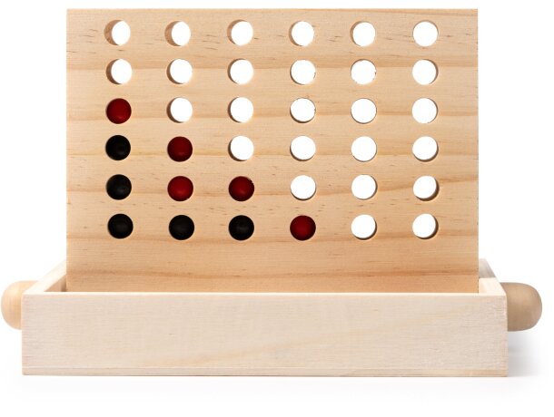 Juego de mesa Vicos natural de madera con 4 en raya Crudo detalle 4