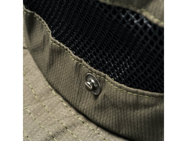 Gorro Kenia tipo safari con ventilación y cinta ajustable Negro detalle 1