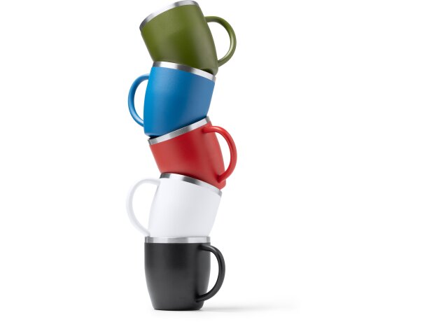 Taza térmica Bany 300ml acero inoxidable doble pared Blanco detalle 5