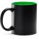 Taza con logo con interior a color cerámica Macha Verde helecho