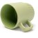 Taza cerámica Longi con asa ergonómica y base biselada Beige detalle 1