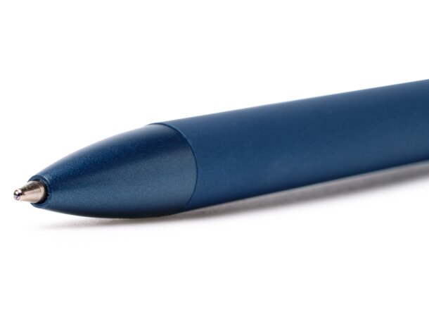 Bolígrafo Bomok de aluminio reciclado con acabado goma Negro detalle 1