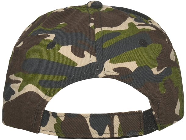 Gorras béisbol cierre velcro de algodón 260 g/m2 Panel Camuflaje bosque detalle 30