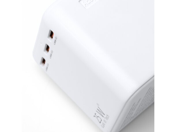 Adaptador de viaje Nexar universal con USB-C y cable retráctil Blanco detalle 4