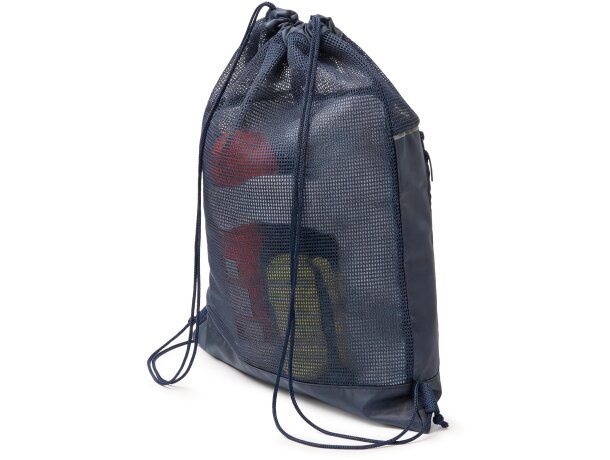 Mochila Maskot RPET con banda reflectante y bolsillo frontal Blanco detalle 2