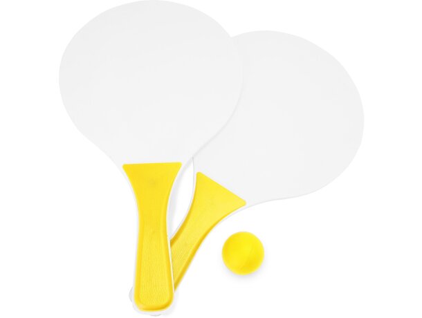 Juego de tenis para merchandising madera de colores variados Feroe Amarillo detalle 5