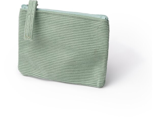 Monedero pana cremallera compacto Dake Negro detalle 3