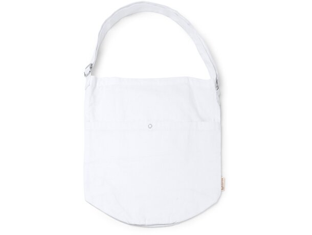 Bolsa petate Torla algodón reciclado con asa ajustable Blanco detalle 5