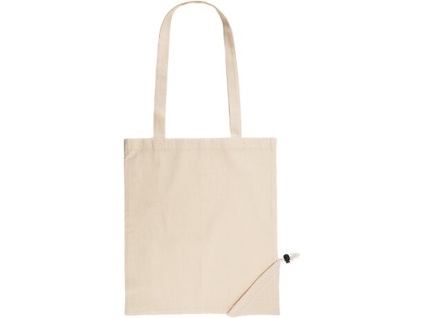 Bolsas de aalgodón baratas personalizadas plegable 105 g/m2 Dune Crudo detalle 5